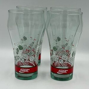 Vintage Libbey Coca Cola “Pinecone” Glasses Set of 4